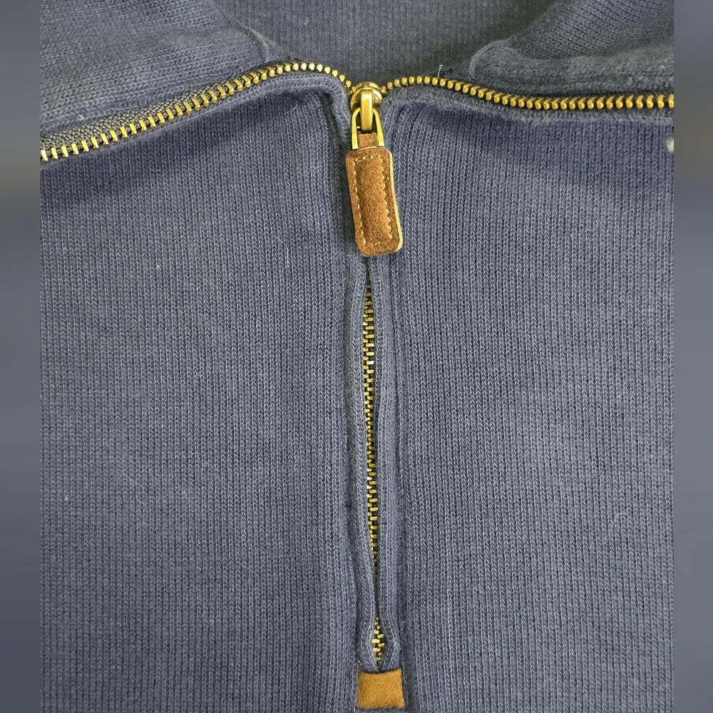 Polo Ralph Lauren Sweater Men's XLT Navy 1/4 Zip Pullover - Picture 5 of 7